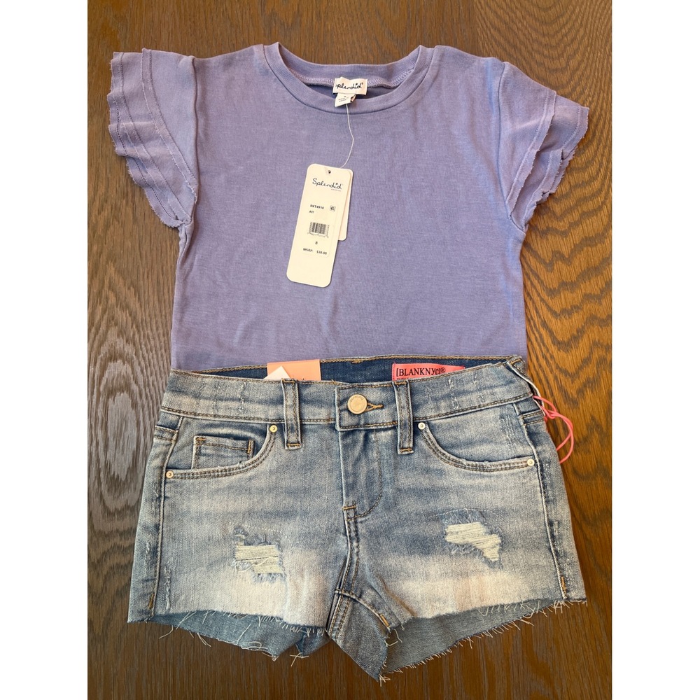 Splendid PurpleTee size 8 & BLANKNYC Mini Astor Denim size 7